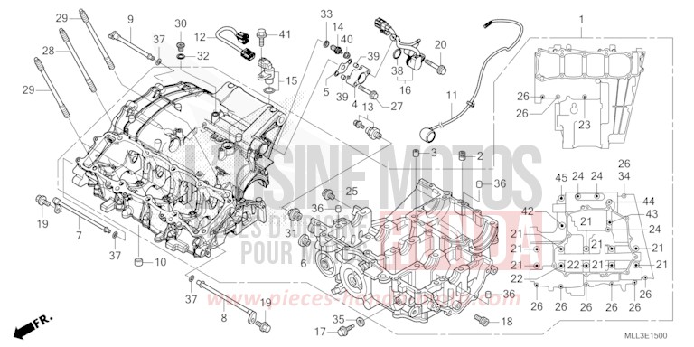 CRANKCASE for CB1000F "Big One" MAT IRIDIUM GRAY METALLIC (NHC64) from 2025